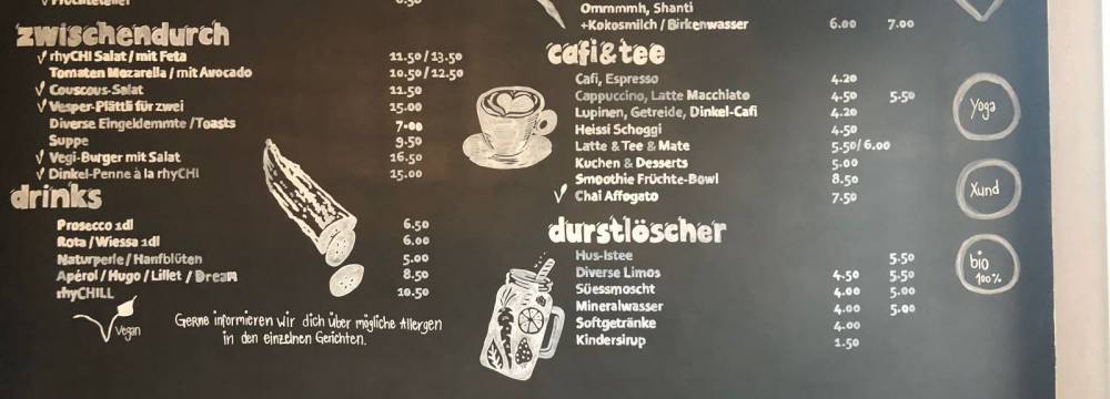 Restaurants in Heerbrugg: rhyCHI [yoga - xund - bio]